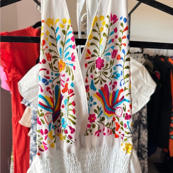 White Dress with Colorful Embroidery custom made - Picture 3 of 6